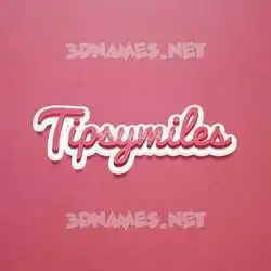 tipsymiles in Red Scribble style - 3D name wallpaper