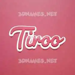 tiroo in Red Scribble style - 3D name wallpaper