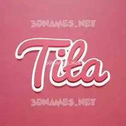 tita in Red Scribble style - 3D name wallpaper