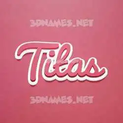 titas in Red Scribble style - 3D name wallpaper