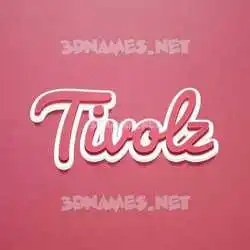 tivolz in Red Scribble style - 3D name wallpaper