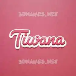 tiwana in Red Scribble style - 3D name wallpaper