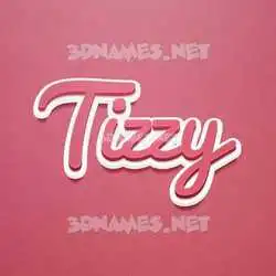 tizzy in Red Scribble style - 3D name wallpaper