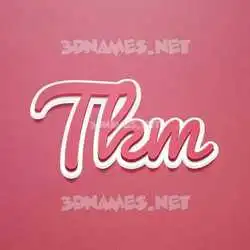 tkm in Red Scribble style - 3D name wallpaper