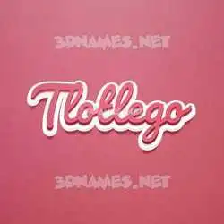 tlotlego in Red Scribble style - 3D name wallpaper