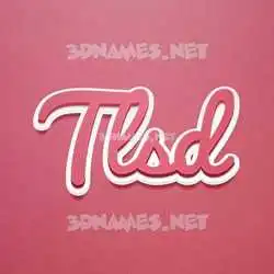 tlsd in Red Scribble style - 3D name wallpaper