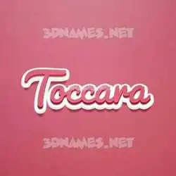 toccara in Red Scribble style - 3D name wallpaper