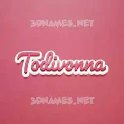 todivonna in Red Scribble style - 3D name wallpaper