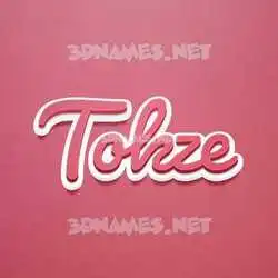 tokze in Red Scribble style - 3D name wallpaper
