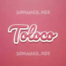 toloco in Red Scribble style - 3D name wallpaper