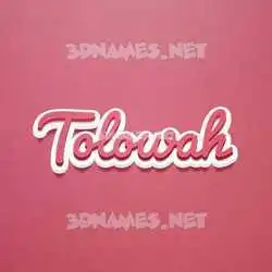 tolowah in Red Scribble style - 3D name wallpaper