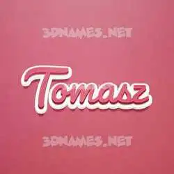 tomasz in Red Scribble style - 3D name wallpaper