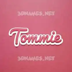 tommie in Red Scribble style - 3D name wallpaper