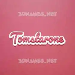 tomstarone in Red Scribble style - 3D name wallpaper