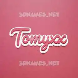 tomyxx in Red Scribble style - 3D name wallpaper