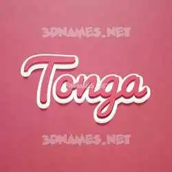 tonga in Red Scribble style - 3D name wallpaper