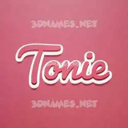 tonie in Red Scribble style - 3D name wallpaper