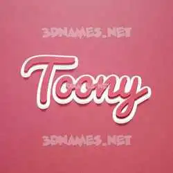 toony in Red Scribble style - 3D name wallpaper