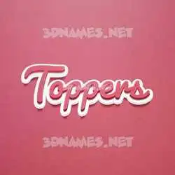 toppers in Red Scribble style - 3D name wallpaper