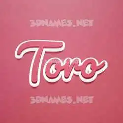 toro in Red Scribble style - 3D name wallpaper