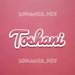 toshani in Red Scribble style - 3D name wallpaper