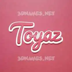 toyaz in Red Scribble style - 3D name wallpaper