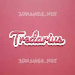 tredarius in Red Scribble style - 3D name wallpaper