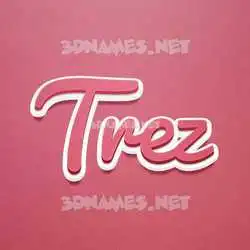 trez in Red Scribble style - 3D name wallpaper
