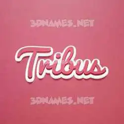 tribus in Red Scribble style - 3D name wallpaper