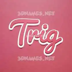 trig in Red Scribble style - 3D name wallpaper