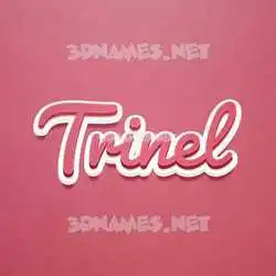 trinel in Red Scribble style - 3D name wallpaper