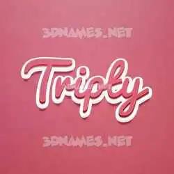 tripty in Red Scribble style - 3D name wallpaper