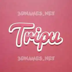 tripu in Red Scribble style - 3D name wallpaper