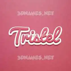 tristel in Red Scribble style - 3D name wallpaper
