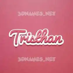 tristhan in Red Scribble style - 3D name wallpaper