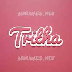 tritha in Red Scribble style - 3D name wallpaper