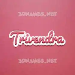 trivendra in Red Scribble style - 3D name wallpaper