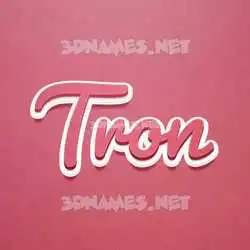 tron in Red Scribble style - 3D name wallpaper