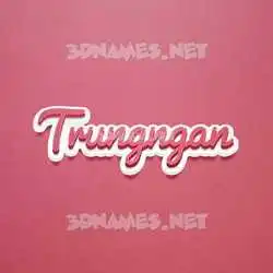trungngan in Red Scribble style - 3D name wallpaper