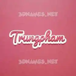 trungpham in Red Scribble style - 3D name wallpaper