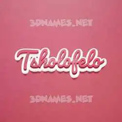 tsholofelo in Red Scribble style - 3D name wallpaper