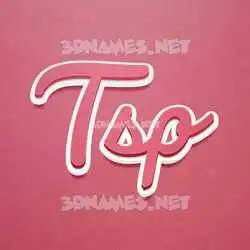 tsp in Red Scribble style - 3D name wallpaper