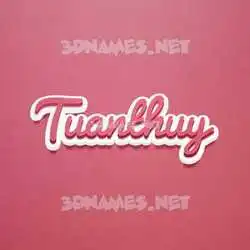 tuanthuy in Red Scribble style - 3D name wallpaper