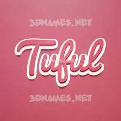 tuful in Red Scribble style - 3D name wallpaper