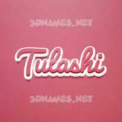 tulashi in Red Scribble style - 3D name wallpaper