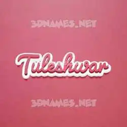 tuleshwar in Red Scribble style - 3D name wallpaper