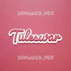 tuleswar in Red Scribble style - 3D name wallpaper