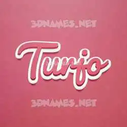 turjo in Red Scribble style - 3D name wallpaper