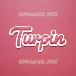 turpin in Red Scribble style - 3D name wallpaper