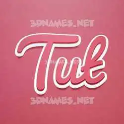 tut in Red Scribble style - 3D name wallpaper